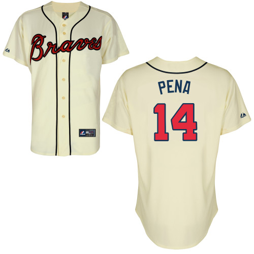 Ramiro Pena #14 mlb Jersey-Atlanta Braves Women's Authentic Alternate 2 Cool Base Baseball Jersey